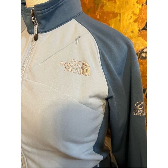 The North Face Womens Flight Series Large Jacket Blue Zip Front TKA Stretch - Picture 2 of 11